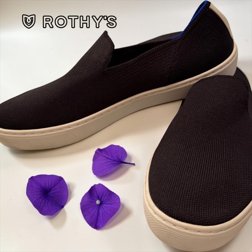 Rothy’s Size 7.5 Black Slip-On Sneaker NEW!